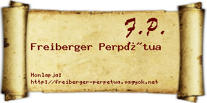Freiberger Perpétua névjegykártya